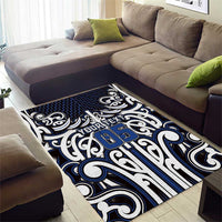 Custom Aotearoa Ngati Tuwharetoa Area Rug Maori Tribal Pattern Mix Poutama