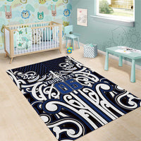Custom Aotearoa Ngati Tuwharetoa Area Rug Maori Tribal Pattern Mix Poutama