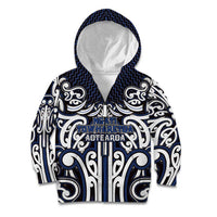 Custom Aotearoa Ngati Tuwharetoa Kid Hoodie Maori Tribal Pattern Mix Poutama