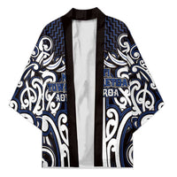Custom Aotearoa Ngati Tuwharetoa Kimono Maori Tribal Pattern Mix Poutama