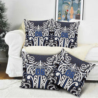 Custom Aotearoa Ngati Tuwharetoa Pillow Cover Maori Tribal Pattern Mix Poutama