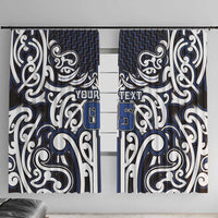 Custom Aotearoa Ngati Tuwharetoa Window Curtain Maori Tribal Pattern Mix Poutama