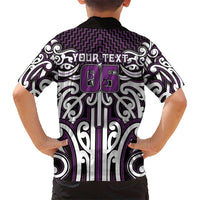 Custom Aotearoa Rangitane Family Matching Summer Maxi Dress and Hawaiian Shirt Maori Tribal Pattern Mix Poutama