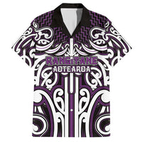 Custom Aotearoa Rangitane Hawaiian Shirt Maori Tribal Pattern Mix Poutama