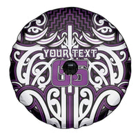 Custom Aotearoa Rangitane Spare Tire Cover Maori Tribal Pattern Mix Poutama