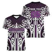 Custom Aotearoa Rangitane Women V-Neck T-Shirt Maori Tribal Pattern Mix Poutama LT05 - Polynesian Pride