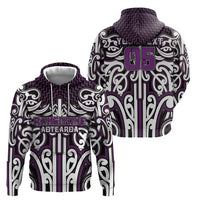 Custom Aotearoa Rangitane Zip Hoodie Maori Tribal Pattern Mix Poutama