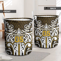 Custom Aotearoa Taranaki Laundry Basket Maori Tribal Pattern Mix Poutama