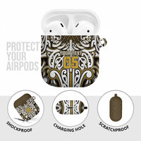Custom Aotearoa Taranaki AirPods Case Maori Tribal Pattern Mix Poutama