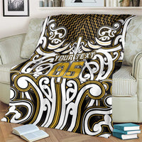 Custom Aotearoa Taranaki Blanket Maori Tribal Pattern Mix Poutama