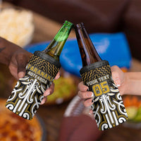 Custom Aotearoa Taranaki 4 in 1 Can Cooler Tumbler Maori Tribal Pattern Mix Poutama