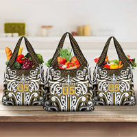 Custom Aotearoa Taranaki Grocery Bag Maori Tribal Pattern Mix Poutama