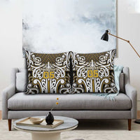 Custom Aotearoa Taranaki Pillow Cover Maori Tribal Pattern Mix Poutama