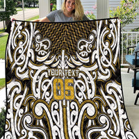 Custom Aotearoa Taranaki Quilt Maori Tribal Pattern Mix Poutama