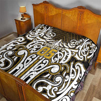 Custom Aotearoa Taranaki Quilt Maori Tribal Pattern Mix Poutama