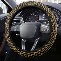 Aotearoa Taranaki Steering Wheel Cover Maori Tribal Pattern Mix Poutama