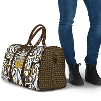 Custom Aotearoa Taranaki Travel Bag Maori Tribal Pattern Mix Poutama