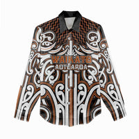 Custom Aotearoa Waikato Women Casual Shirt Maori Tribal Pattern Mix Poutama