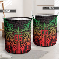 Custom Aotearoa Tuhoe Laundry Basket Maori Tribal Pattern Mix Poutama
