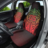 Custom Aotearoa Tuhoe Car Seat Cover Maori Tribal Pattern Mix Poutama