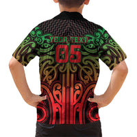 Custom Aotearoa Tuhoe Family Matching Off Shoulder Short Dress and Hawaiian Shirt Maori Tribal Pattern Mix Poutama LT05 - Polynesian Pride