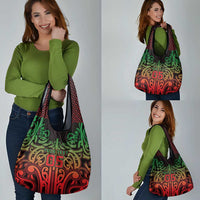 Custom Aotearoa Tuhoe Grocery Bag Maori Tribal Pattern Mix Poutama