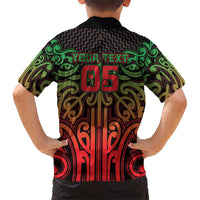 Custom Aotearoa Tuhoe Hawaiian Shirt Maori Tribal Pattern Mix Poutama
