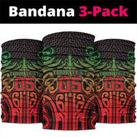 Custom Aotearoa Tuhoe Neck Gaiter Maori Tribal Pattern Mix Poutama