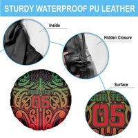 Custom Aotearoa Tuhoe Spare Tire Cover Maori Tribal Pattern Mix Poutama LT05 - Polynesian Pride