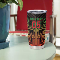 Custom Aotearoa Tuhoe Tumbler Cup Maori Tribal Pattern Mix Poutama
