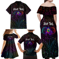 I See Your True Colors Personalised Family Matching Off Shoulder Maxi Dress and Hawaiian Shirt Autism Awareness