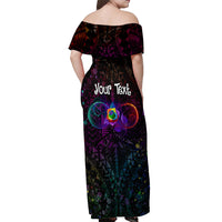 I See Your True Colors Personalised Off Shoulder Maxi Dress Autism Awareness
