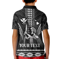 Personalised Hawaii Happy King Kamehameha Day Kid Polo Shirt Kakau Pattern