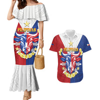 Personalised Philippines Independence Day Couples Matching Mermaid Dress and Hawaiian Shirt Maligayang Araw ng Kalayaan Filipino Carabao LT05 Red - Polynesian Pride