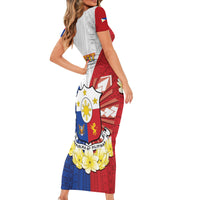 Personalised Philippines Independence Day Family Matching Short Sleeve Bodycon Dress and Hawaiian Shirt Maligayang Araw ng Kalayaan Filipino Carabao