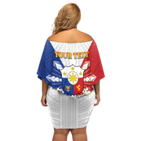 Personalised Philippines Independence Day Off Shoulder Short Dress Maligayang Araw ng Kalayaan Filipino Carabao LT05 - Polynesian Pride