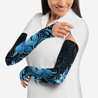 Matariki New Zealand Arm Sleeves Maori Pattern Blue Galaxy - Polynesian Pride