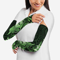 Matariki New Zealand Arm Sleeves Maori Pattern Green Galaxy - Polynesian Pride