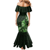 Matariki New Zealand Mermaid Dress Maori Pattern Green Galaxy LT05 - Polynesian Pride