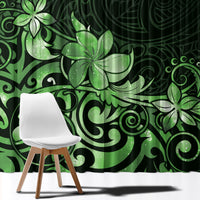 Matariki New Zealand Window Curtain Maori Pattern Green Galaxy