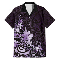 Matariki New Zealand Family Matching Mermaid Dress and Hawaiian Shirt Maori Pattern Purple Galaxy LT05 Dad's Shirt - Short Sleeve Purple - Polynesian Pride