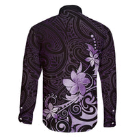 Matariki New Zealand Family Matching Off The Shoulder Long Sleeve Dress and Hawaiian Shirt Maori Pattern Purple Galaxy LT05 - Polynesian Pride