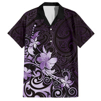 Matariki New Zealand Family Matching Off Shoulder Maxi Dress and Hawaiian Shirt Maori Pattern Purple Galaxy LT05 Dad's Shirt - Short Sleeve Purple - Polynesian Pride