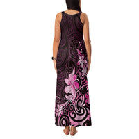 Matariki New Zealand Family Matching Tank Maxi Dress and Hawaiian Shirt Maori Pattern Pink Galaxy LT05 - Polynesian Pride