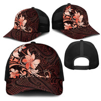 Matariki New Zealand Mesh Trucker Cap Maori Pattern Red Galaxy