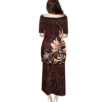 Matariki New Zealand Puletasi Maori Pattern Red Galaxy LT05 - Polynesian Pride