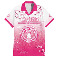 Personalized Sakura Marianas Family Matching Off Shoulder Maxi Dress and Hawaiian Shirt CNMI Seal