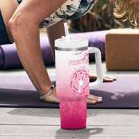 Personalized Sakura Marianas Tumbler With Handle CNMI Seal