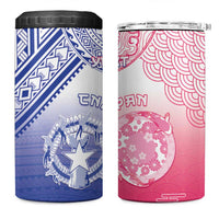 Custom Northern Mariana Islands And Japan Together 4 in 1 Can Cooler Tumbler