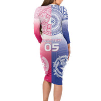 Custom Northern Mariana Islands And Japan Together Family Matching Long Sleeve Bodycon Dress and Hawaiian Shirt